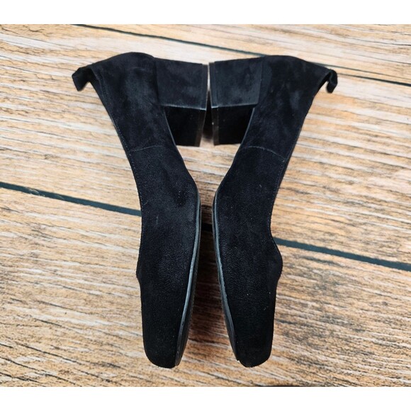 Call It Spring Womens 8 Black Faux Suede Pumps Heels - Picture 4 of 11